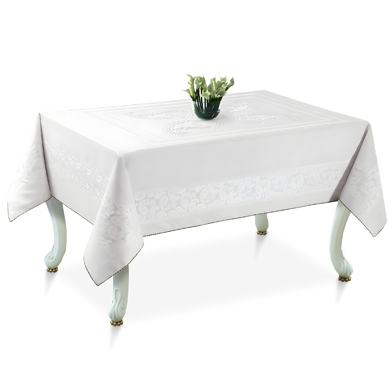 PAISLEY White Table Cloth