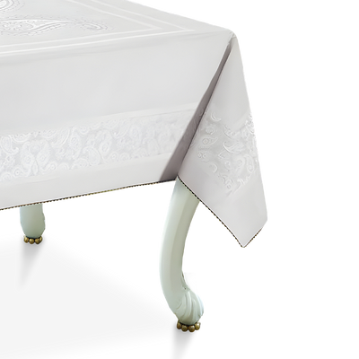 PAISLEY White Table Cloth
